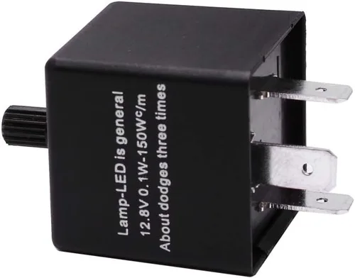 Vista 4 de CF13 JL-02 EP34 Relé de intermitente LED ajustable de 3 pines 12.8 V 0.1W-150W para luces de señal de giro hiperintermitente
