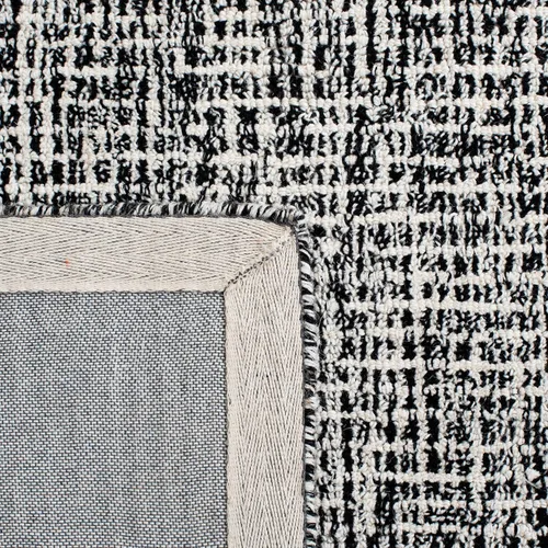 Vista 6 de SAFAVIEH Abstract Collection - Alfombra decorativa, 2 x 3 pies, color negro y marfil, lana hecha a mano, ideal para zonas de alto tráfico