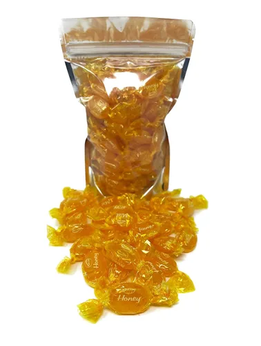 Vista 3 de Bonos de caramelo duro rellenos de miel, miel real, envueltos individualmente, 16 onzas