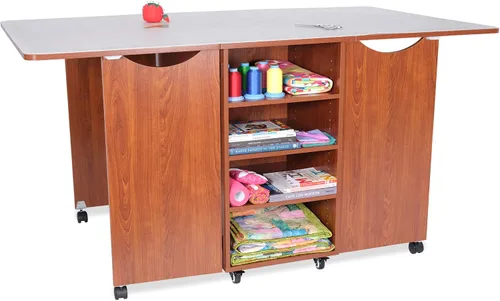 Vista 10 de Kangaroo Kookaburra Mesa de corte – Estación de trabajo grande de costura, acolchado y manualidades con superficie expandible de 70 x 40 pulgadas