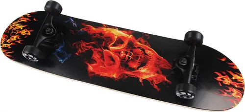 Vista 4 de NPET Pro - Patineta (Skateboard) completa de 31 pulgadas y 7 capas de arce canadiense. Patineta cóncava