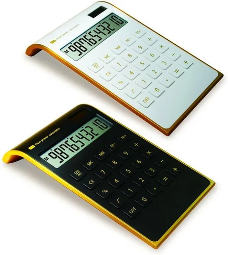 Vista 4 de 【Letitfly】 Calculadora, electrónica para la oficina y el hogar, calculadora de escritorio de doble alimentación, alimentación solar, pantalla LCD