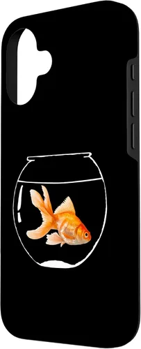 Vista 2 de iPhone 16 Goldfish Bowl Fish Fantail Goldfish Estuche para acuario de agua dulce