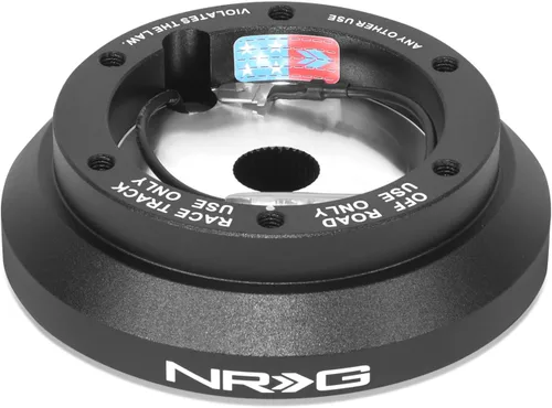 Vista 4 de NRG Innovations NRG-SRK-101H Racing Style, Adaptador de buje corto de liberación rápida para volante, patrón de pernos 6 X 70mm, cuerpo negro