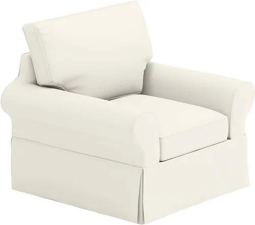 Vista 7 de Funda de algodón compatible con Pottery Barn Basic Grand para sillón XL, 43 pulgadas de ancho
