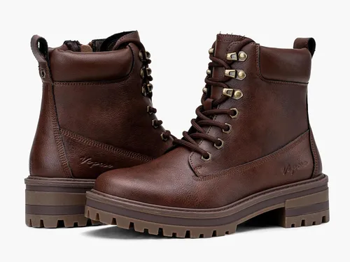 Vista 7 de Vepose Botines de mujer 9609 para mujer, botines de combate con cordones para mujer 2.0