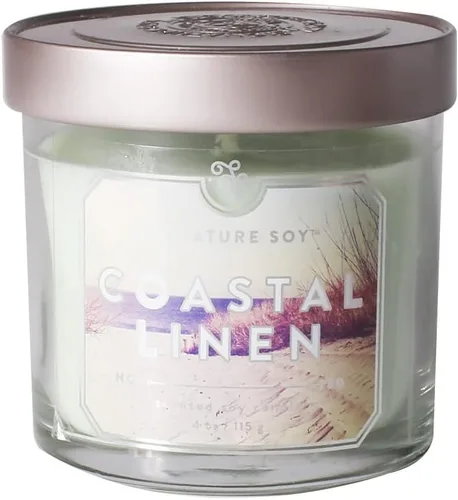 Vista 19 de Vela perfumada con tapa de Coastal Linen de Signature Soy Lino costero
