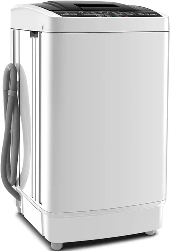 Vista 10 de NICTEMAW - Lavadora portátil de 17.8 libras, lavadora portátil completamente automática de 2.4 pies cúbicos con 10 programas de lavado, 8 niveles