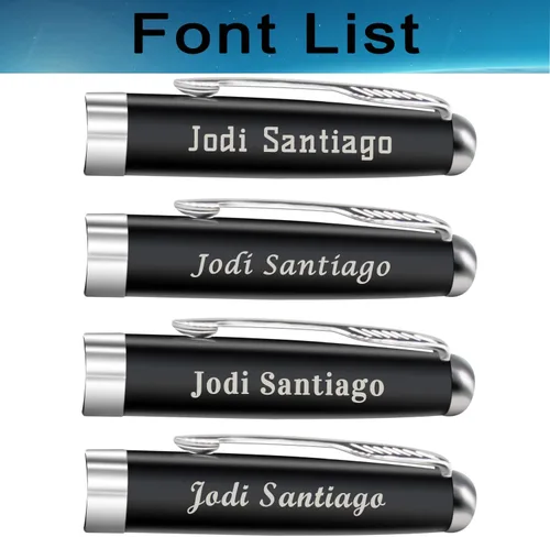 Vista 4 de Bolígrafos personalizados, estuche para bolígrafos grabado personalizado para hombres, bolígrafos Twist Action 0.7, juego de bolígrafos de Negro