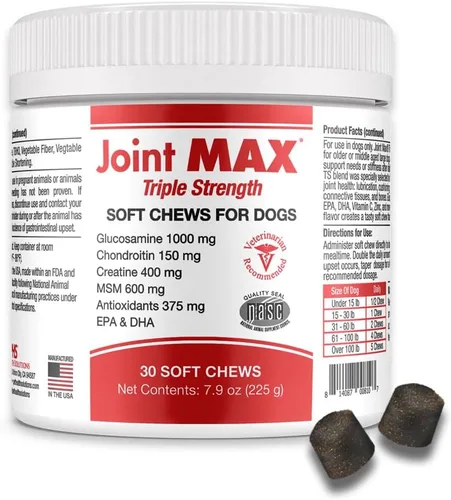 Vista 7 de PHS Joint Max Triple Strength (TS) Masticables suaves para perros, glucosamina, condroitina, MSM, cúrcuma, Omega 3, alivio del dolor de cadera