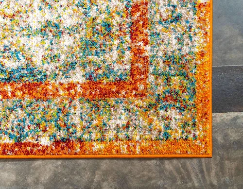 Vista 7 de Unique Loom - Alfombra estilo tradicional de Rosso Collection, Polipropileno, Beige/anaranjado