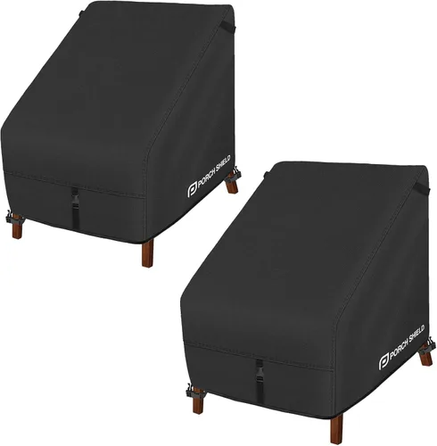 Vista 17 de Porch Shield Fundas para Sillas de Patio - Funda Impermeable para Silla de Salón Exterior de Asiento Profundo para Césped - 28 pulgadas de ancho x
