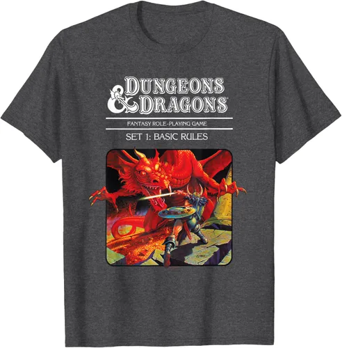 Vista 26 de Dungeons & Dragons Vintage Basic Rules Cover T-Shirt Small Negro