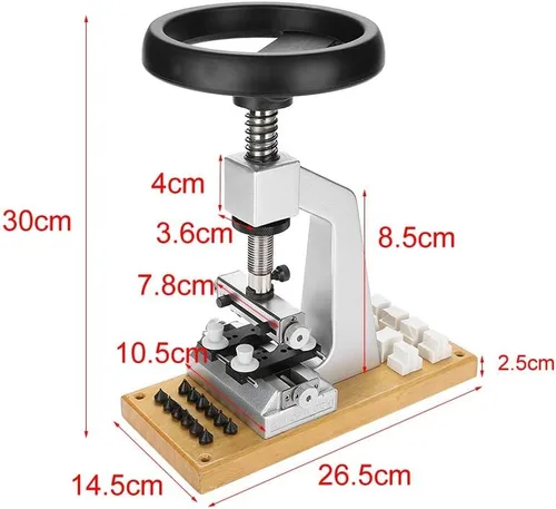 Vista 7 de Focket Abridor de caja de reloj, herramienta de reparación de reloj con rosca 5700, herramienta de reparación de reloj de pulsera con 6 troqueles