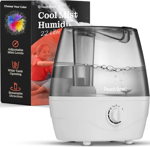 Vista 10 de Humidificadores de Niebla Fría para Dormitorio - Depósito de Agua de 2.2L, para Bebé, Oficina, Vaporizador de Aire Ultrasónico Silencioso, Nivel