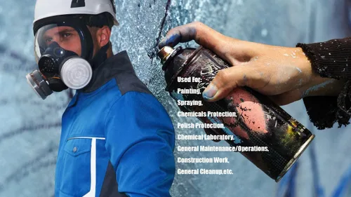 Vista 6 de SYINE Máscara respiratoria completa de vapores orgánicos, máscara de gas, pintura en aerosol, formaldehído químico, protección respiratoria a prueba