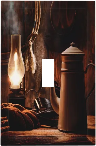 Vista 40 de Cubiertas de pared de lodge rústico retro con diseño de osos, ciervos y animales salvajes. Placas de pared dúplex simples para interruptor de luz.