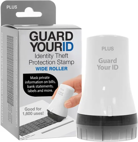 Vista 27 de Guard Your ID Advanced 2.0 Rodillos de goma para robo de identidad, borrador de dirección y prevención de seguridad (Paquete regular de 3, negro)