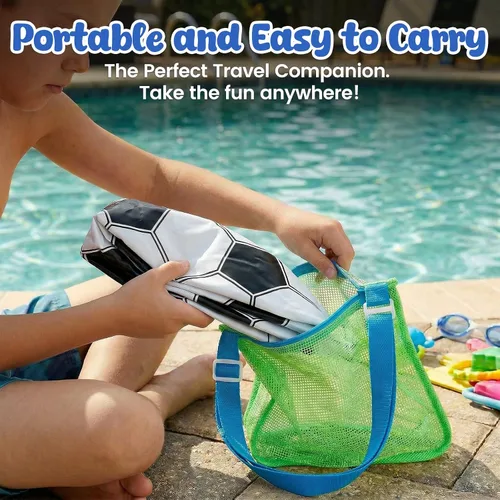 Vista 7 de FUTUREPLUSX 8 pelotas de playa, pelota de fútbol inflable de 12 pulgadas para niños, regalos de fiesta de verano, juegos acuáticos, decoraciones