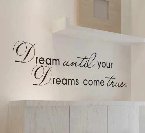 Vista 3 de Texto Dream until your dreams come true, negro, DG-DR-577