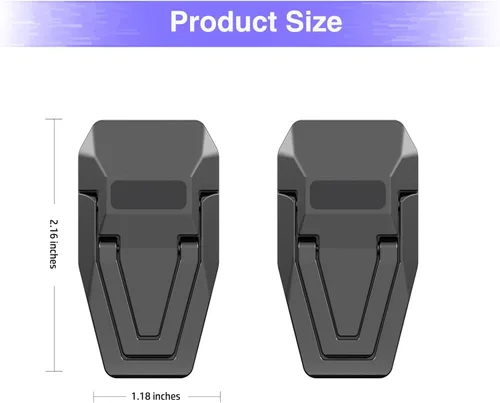 Vista 6 de Soporte de teclado de computadora de aleación de zinc para escritorio, elevador de teclado plegable con 2 ángulos ajustables, soporte invisible