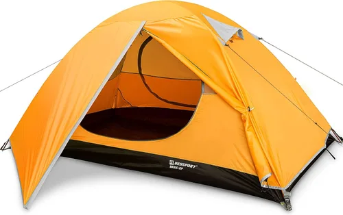 Vista 10 de Bessport Tienda de campaña para 1/2 persona, impermeable, dos puertas, tienda de mochilero, fácil instalación, ligera, para exteriores, senderismo