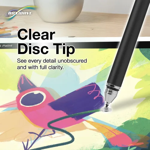 Vista 5 de BoxWave Lápiz óptico compatible con Chuwi HiPad Max – FineTouch - Lápiz capacitivo superpreciso, color negro azabache