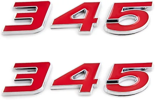 Vista 6 de 2 placas autoadhesivas 345 para Challenger Chrysle 300c Plateado/Negro