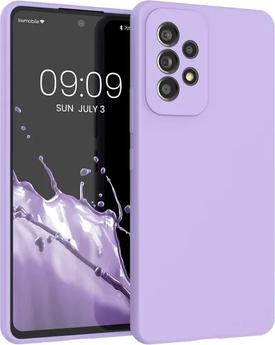 Vista 86 de kwmobile Funda Compatible con Samsung Galaxy A14 5G - Funda de teléfono de TPU y silicona con acabado suave - Verde Lima