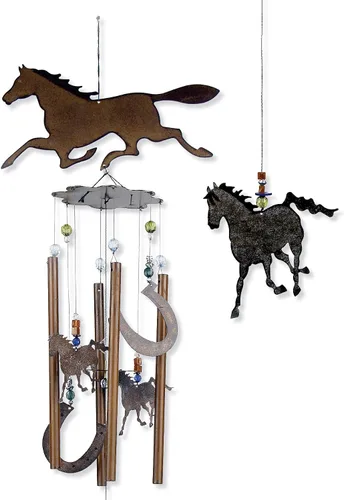 Vista 3 de Sunset Vista Designs Campanilla de viento de caballo, grande