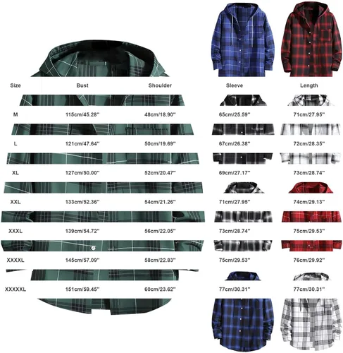 Vista 4 de Camisa a cuadros con botones para hombre, ligera, casual, de manga larga, ajuste holgado, UPF 50+, con capucha y protección solar