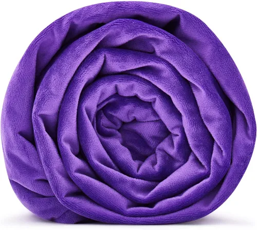 Vista 13 de RelaxBlanket - Funda de edredón de 60 x 80 pulgadas para manta con peso Algodón premium de 180GSM Gris oscuro