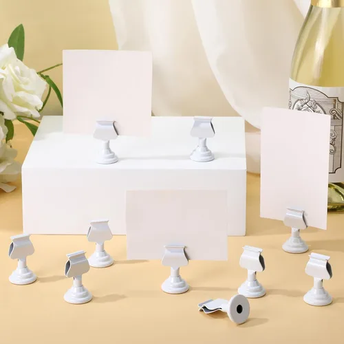 Vista 32 de Kathfly 24 soportes para números de mesa, clip de metal para tarjetas