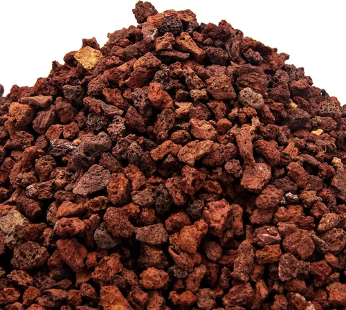 Vista 6 de Aditivo de suelo de roca de lava roja de 18 libras para cactus suculentas, piedras de roca volcánica para plantas
