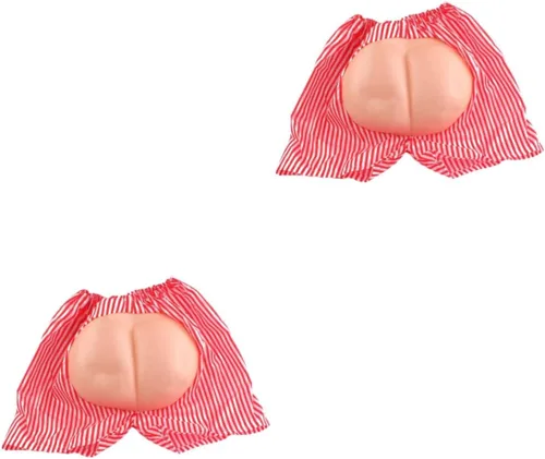 Vista 5 de NOLITOY 2 piezas de accesorios para hombre, lencería para hombre, pantalones cortos de playa, carnaval, juguetes complicados, pantalones cortos