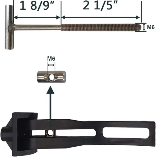 Vista 4 de Kit universal de repuesto de abrazadera de cubierta Tonneau para camión y accesorios para cubierta rígida de cama triple y cuádruple – 6 pernos