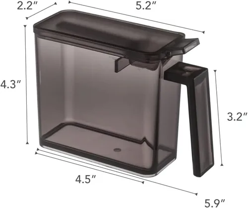 Vista 5 de YAMAZAKI Home Tower - Contenedor de almacenamiento de especias, pequeño, acero + plástico, 1.5 tazas, 11.8 fl oz