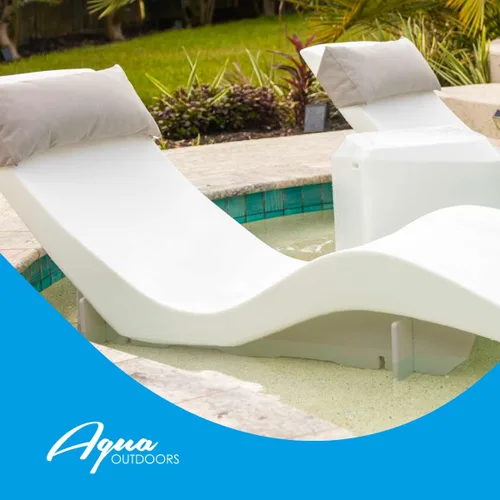 Vista 2 de Aqua Outdoors - Tumbona para piscina (beige)