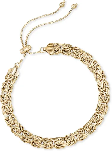 Vista 4 de Ross-Simons - Pulsera de bolo bizantino plata chapada en oro amarillo US_JWEY_B077YT3FQM