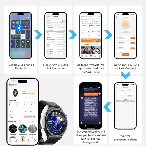 Vista 2 de AOC Smartwatch Fitness Sports Watch 1.43 AMOLED HD pantalla táctil, AI GPT, llamada Bluetooth, asistente de voz, monitoreo de frecuencia cardíaca