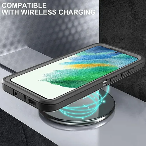 Vista 7 de Funda Samsung S21 FE 5G - Protección de cuerpo completo 3 en 1, película nano a prueba de explosiones [2 unidades], resistente a los golpes