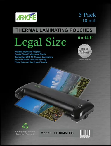 Vista 12 de Apache Map Banner Size Laminating Pouches, 3 Mil, 5 Pack, 18 x 120 Inch Pouch Size Laminating Sheets, Thermal Laminator Compatible, Super Clear