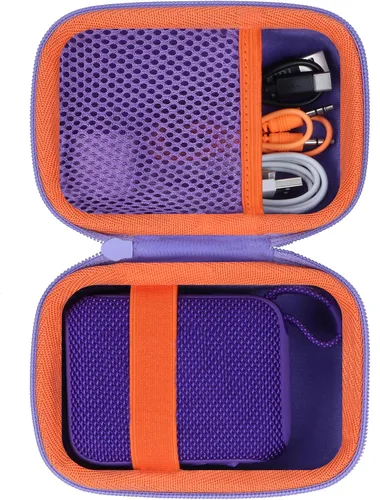 Vista 13 de Funda de silicona Lebakort compatible con altavoz portátil JBL GO 4 (Funda negra)