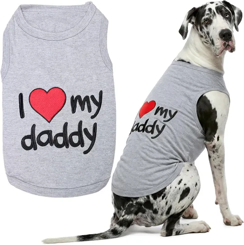 Vista 28 de Parisian Pet - Camiseta para perros y gatos, con texto en inglés Daddy's Girl, 2XS