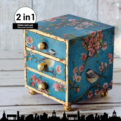 Vista 3 de Decoupage - Pegamento de 25,36 onzas líquidas, transparente, ideal para técnica de servilleta, papel decoupage y collages, pegamento y sellador