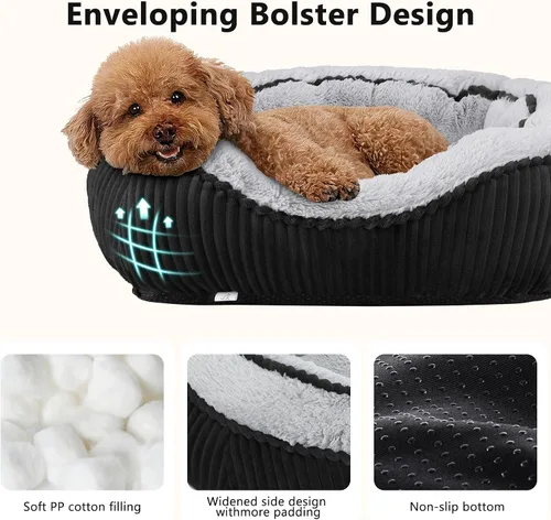 Vista 6 de Camas para perros y gatos pequeños, medianos y grandes. Cama lavable para mascotas, sofá cama ortopédica para perros, cama suave y calmante