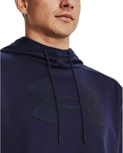 Vista 2 de Under Armour Sudadera con capucha de vellón ArmourFleece con logotipo grande para hombre