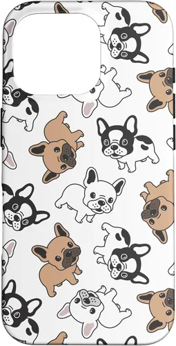 Vista 20 de iPhone 16 Cute French Bulldog Pattern Case