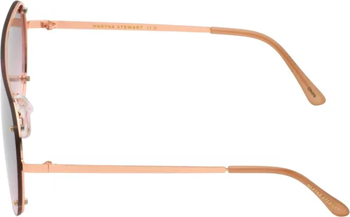 Vista 3 de MARTHA STEWART Women's Ms106 Modern Uv400 Protective Shield Aviator Pilot Sunglasses. Timeless Gifts for Her, 140 Mm