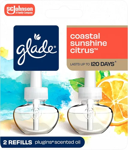 Vista 18 de Glade PlugIns Refills Air Freshener, Scented and Essential Oils for Home and Bathroom, Lavender & Vanilla , 1.34 Fl Oz, 2 Count (Pack of 1)